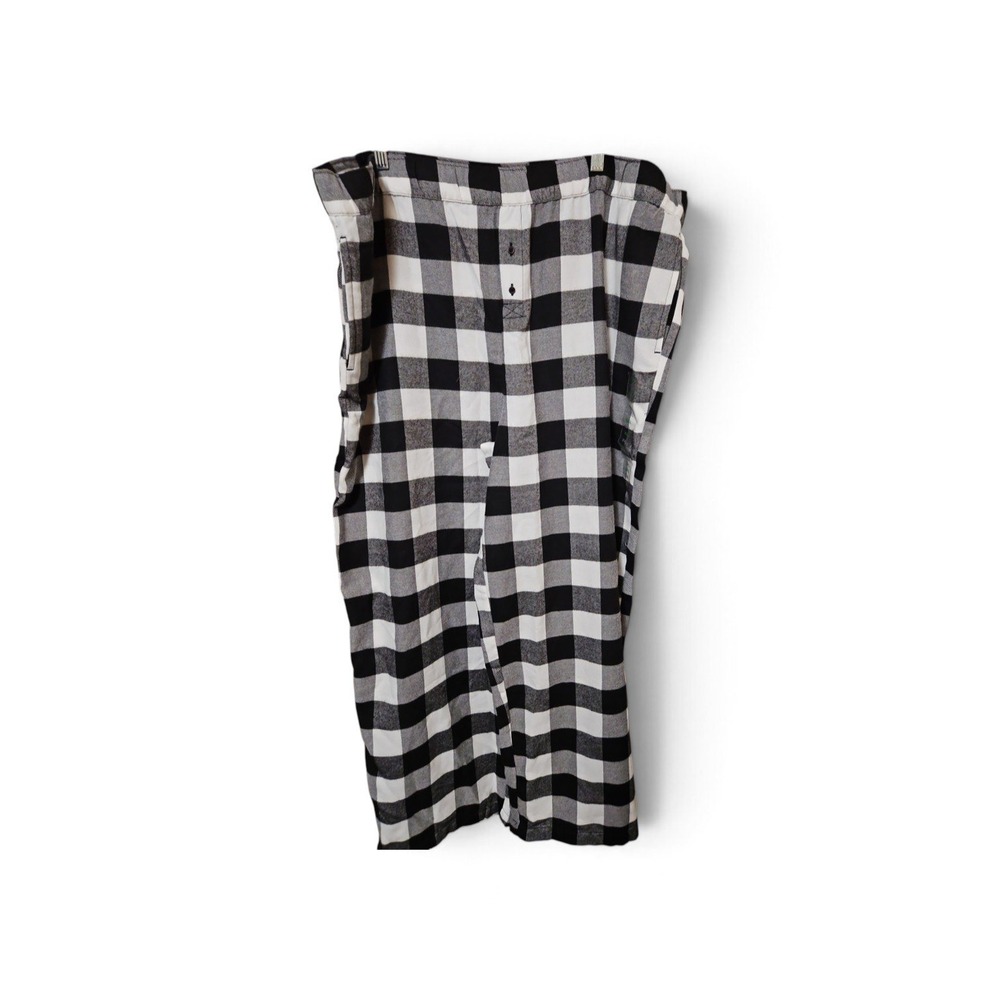 Dip Black White Buffalo Plaid Poplin Pajama Pants Lounge Bottoms 2xl 0473